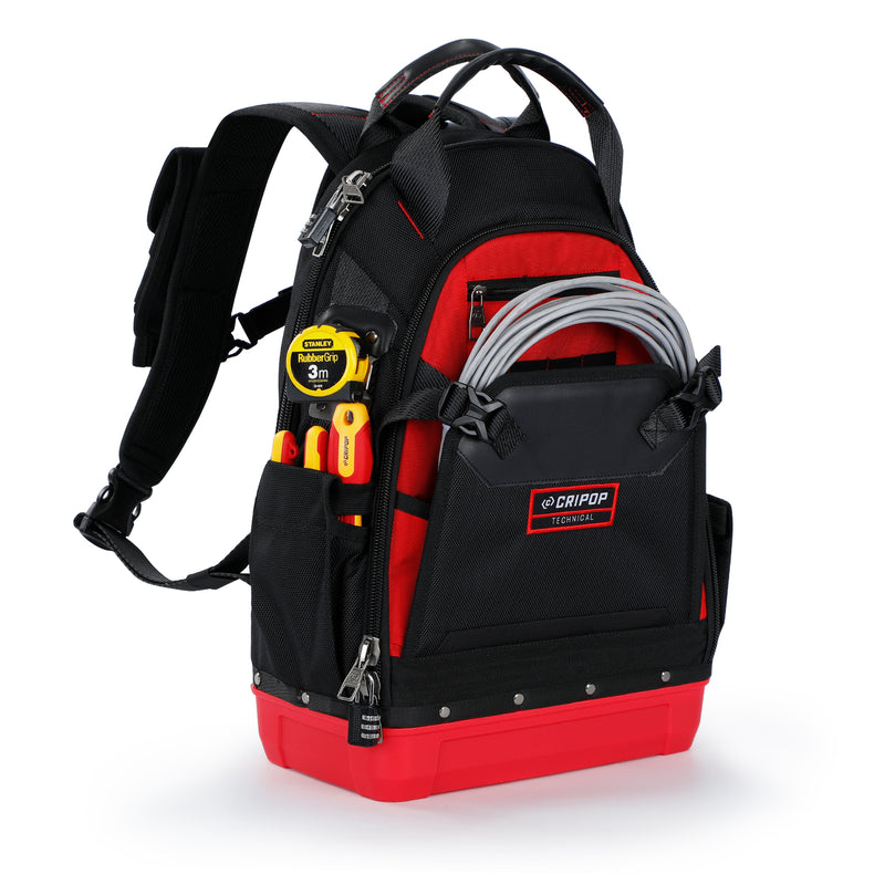 backpack tool bag with laptop CRIPOP 016 Heavy-duty Tool backpack for electricians
