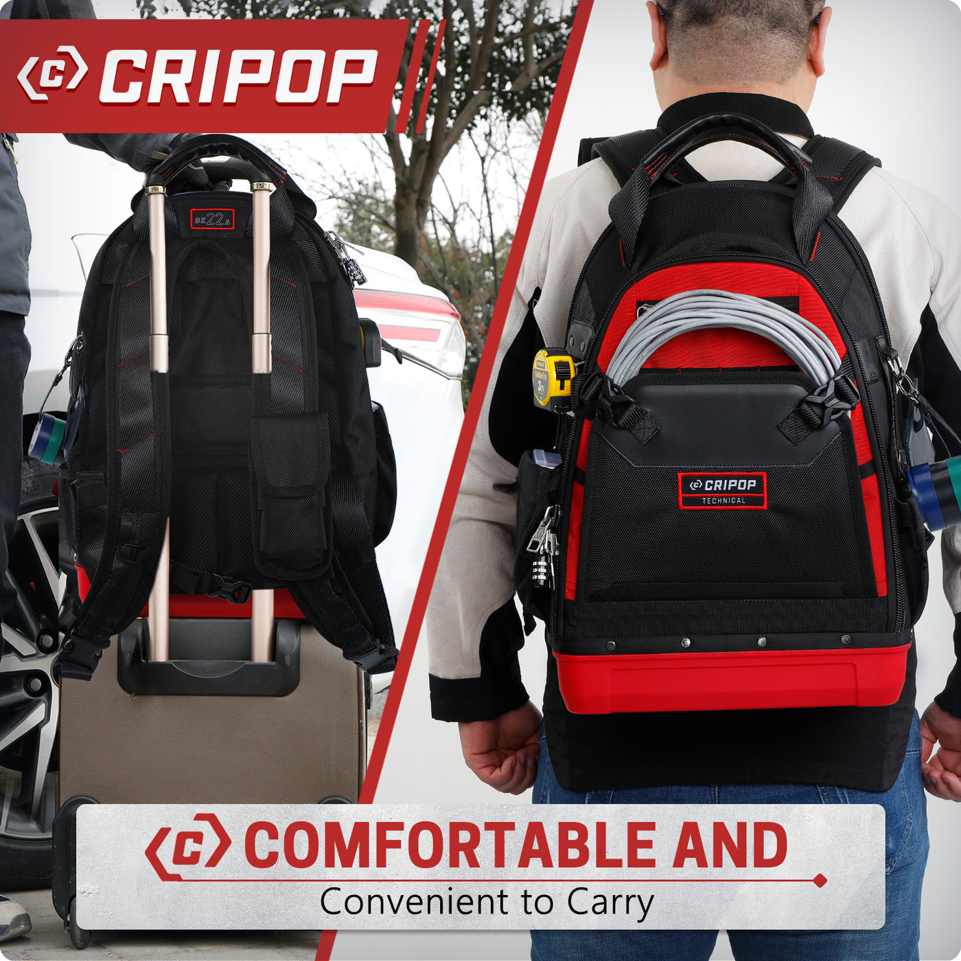 CRIPOP 016 Heavy-duty Tool backpack for electricians