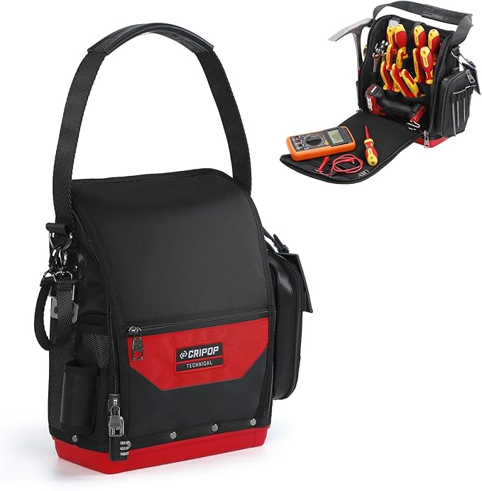 CRIPOP 015 TECH 16 Electrician Hard-Bottom Zippered Tool Bag