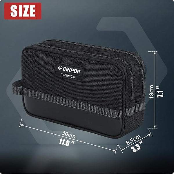 CRIPOP 014 Heavy-Duty Dual-Compartment Zipper Small Bag