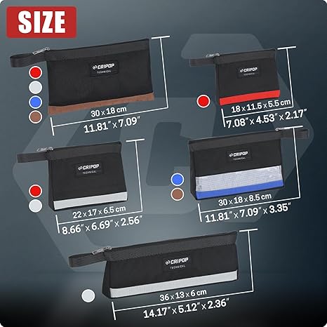 CRIPOP 017 1680D Zipper Tool Pouch 10PCS