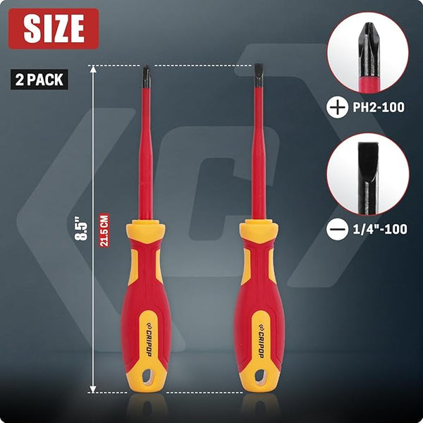 CRIPOP 010 Insulated Screwdriver 1000V 2PCS