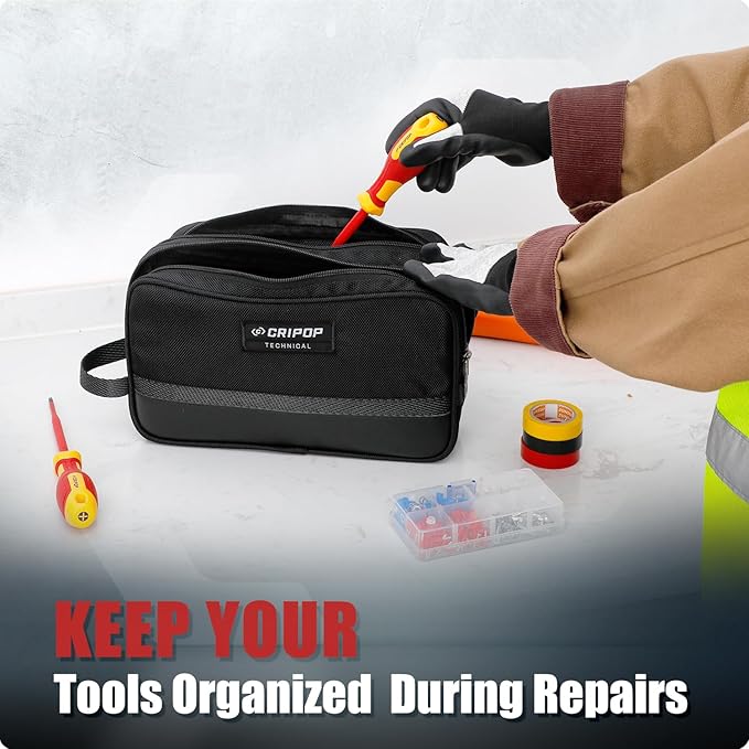 CRIPOP 014 Heavy-Duty Dual-Compartment Zipper Small Bag