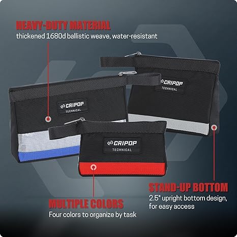 CRIPOP 018 1680D Zipper Tool Pouch 6PCS