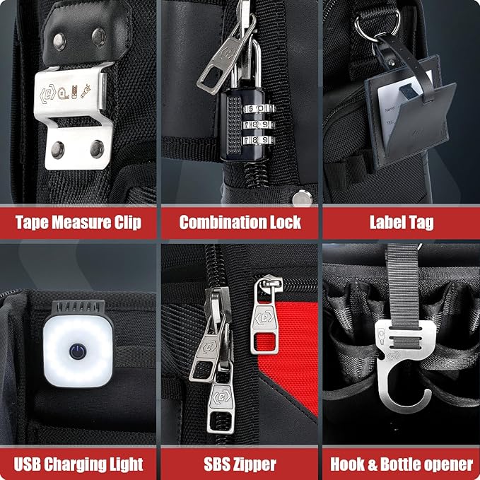 CRIPOP 015 TECH 16 Electrician Hard-Bottom Zippered Tool Bag