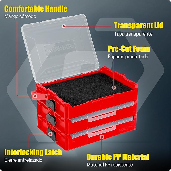 CRIPOP 021 Portable Stackable Tool Box 1/3PCS
