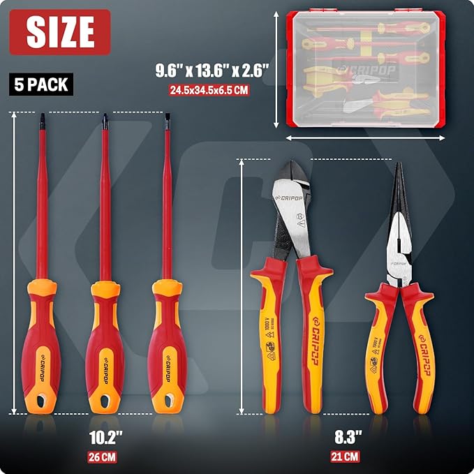 CRIPOP 019 Insulated Screwdriver & Pliers 5PCS