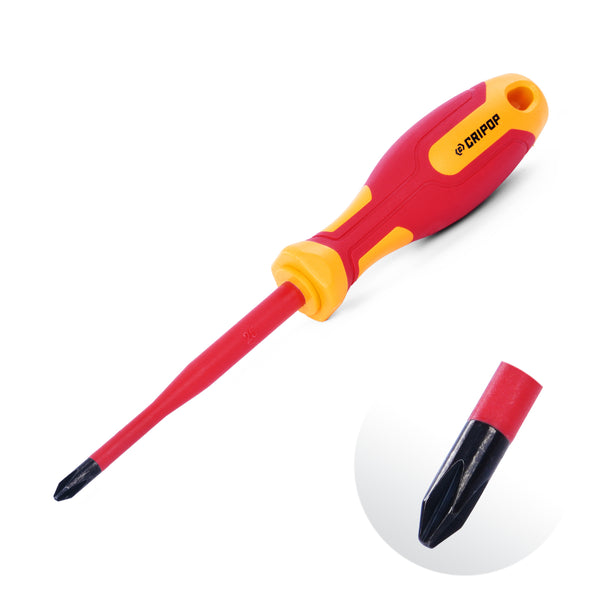 Insulated Slim-Tip Screwdrivers Set with Magnetic Tips, 6 Pcs VDE Certified Screwdrivers