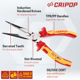 8 Inches Insulated Long Nose Pliers with EVA storage box