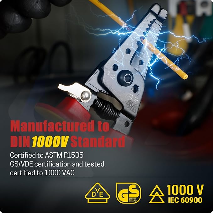 CRIPOP 005 1000V Insulated Multi-Function Wire Stripper & Cutter Tool