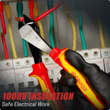 CRIPOP 007 Insulated 8-Inch High-Leverage Electrician Diagonal  Pliers