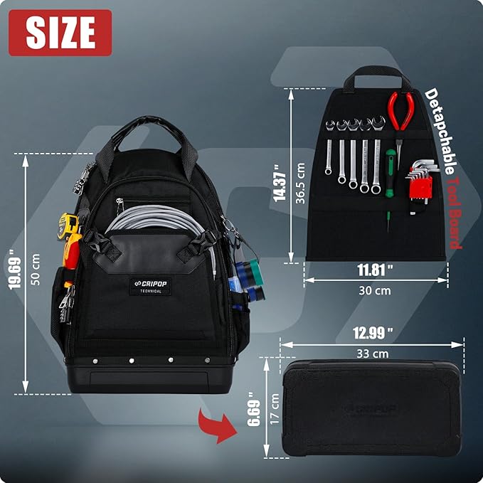 CRIPOP 016 Heavy-duty Tool backpack for electricians