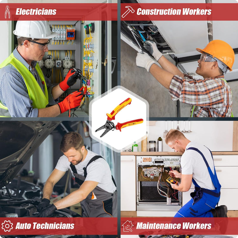 CRIPOP 005 1000V Insulated Multi-Function Wire Stripper & Cutter Tool